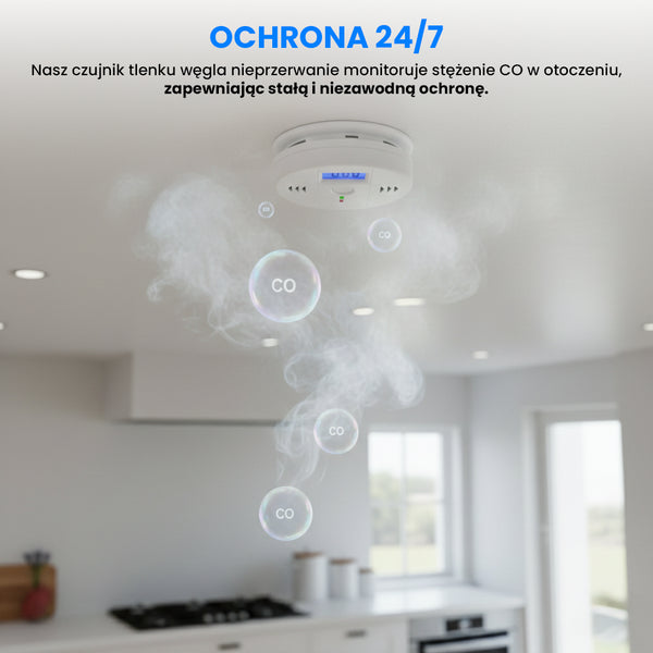 Czujnik Czadu z Ekranem LCD